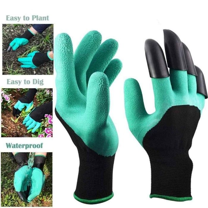 Садовые перчатки Garden Gloves с пластиковыми наконечниками