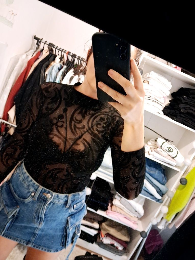 Spodniczka krótka mini jeans cargo