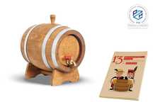 Dębowa beczka 5L na whisky bimber wino nalewki (kolor jasnobrązowy)