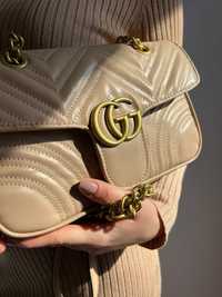 Чудова нова сумочка Gucci marmont (cream) жіноча з документами