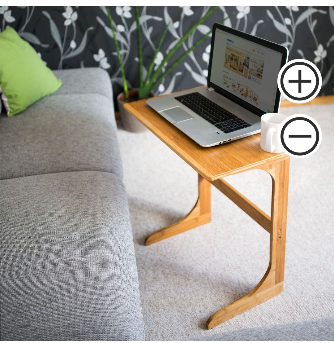 Bambusowy stolik pod laptopa