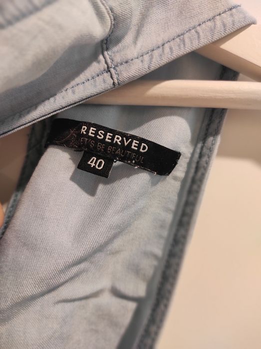 Kombinezon a'la dżinsowy jeansowy niebieski 40 Reserved