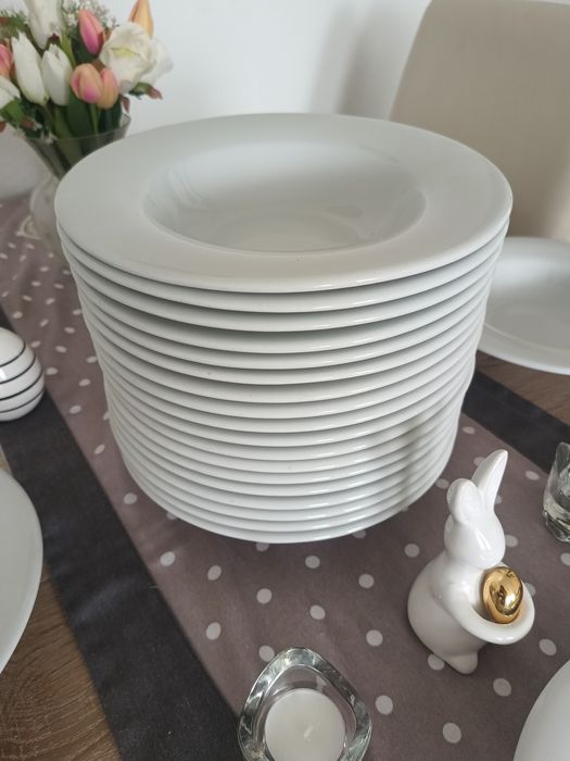 Talerze na zupę porcelanowe 24 szt
