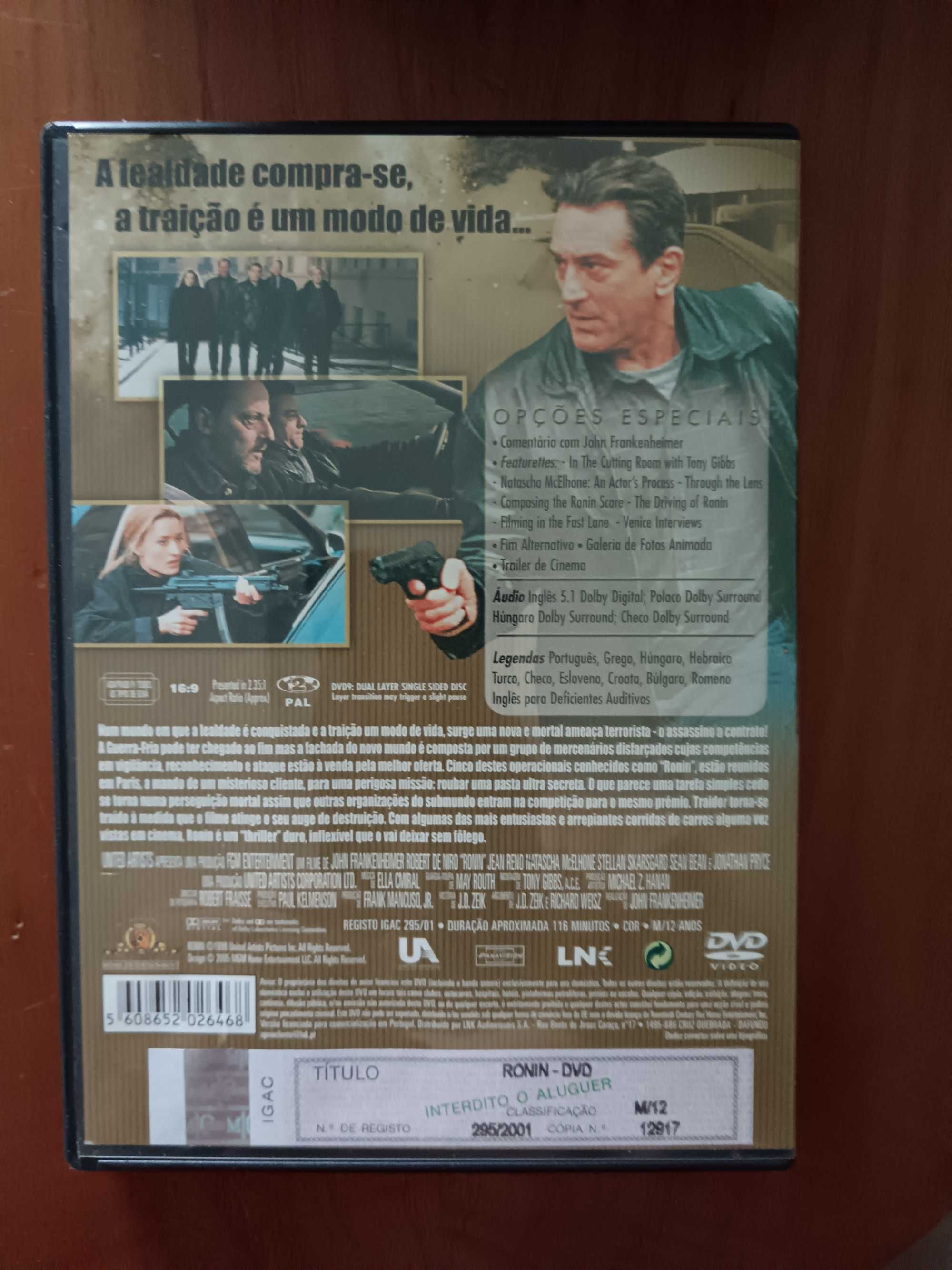filme dvd original - ronin - edição especial - dois discos