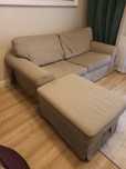 Sofa 2 osobowa evertsberg rozkładana z podnóżkiem ikea