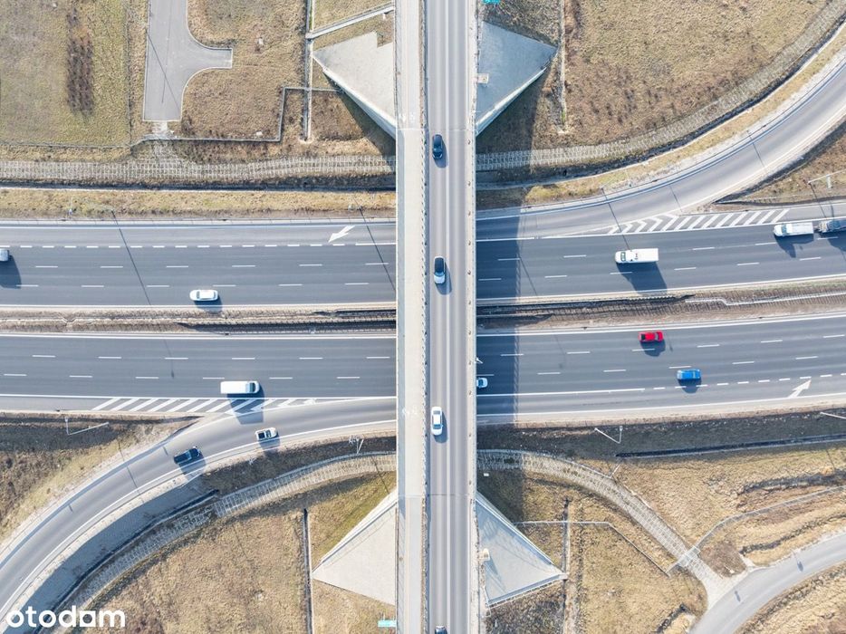 inwestycyjna na węźle trasy S8 , doskonała widoczność