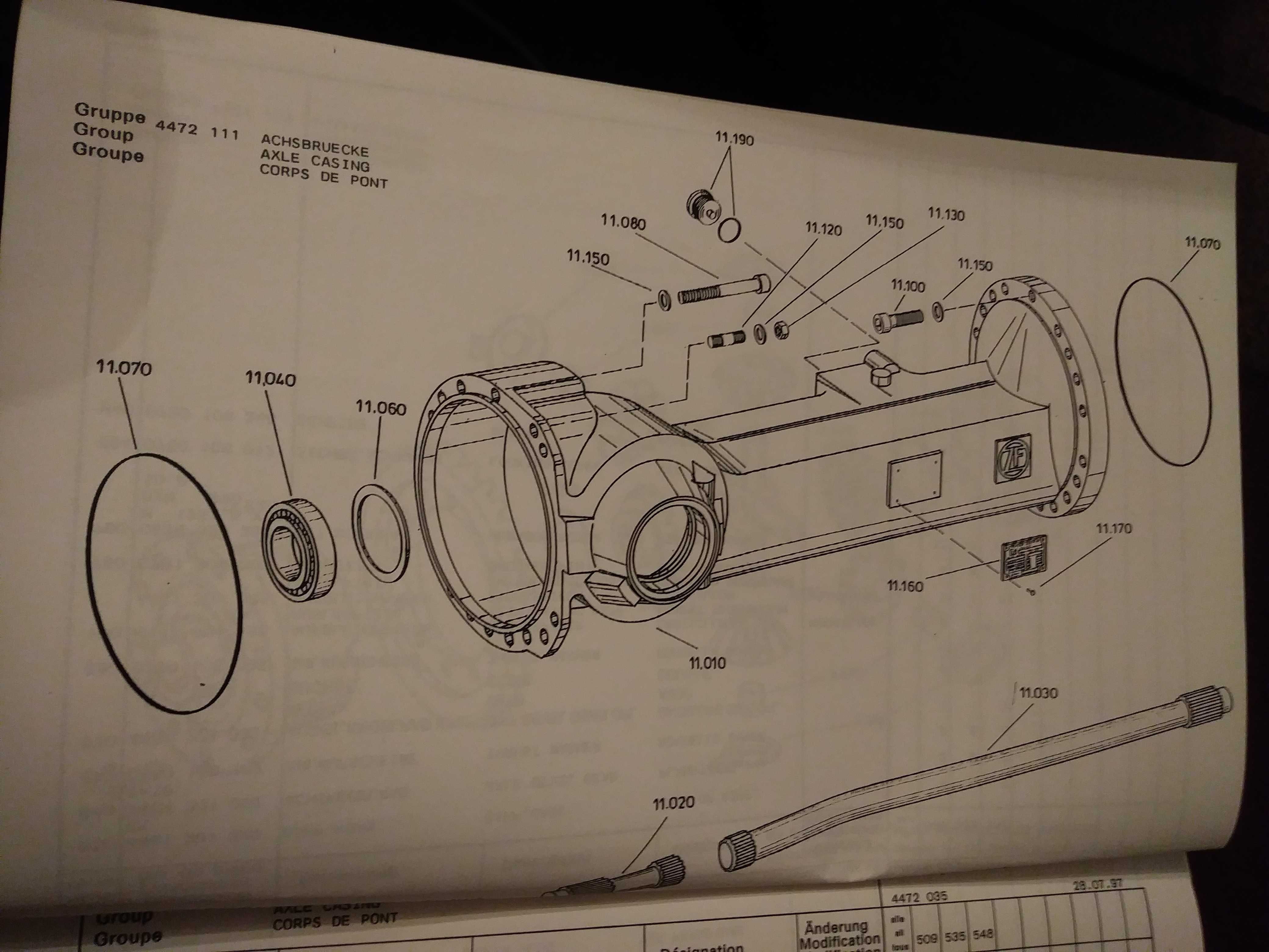 Katalog czesci os ZF AV-132