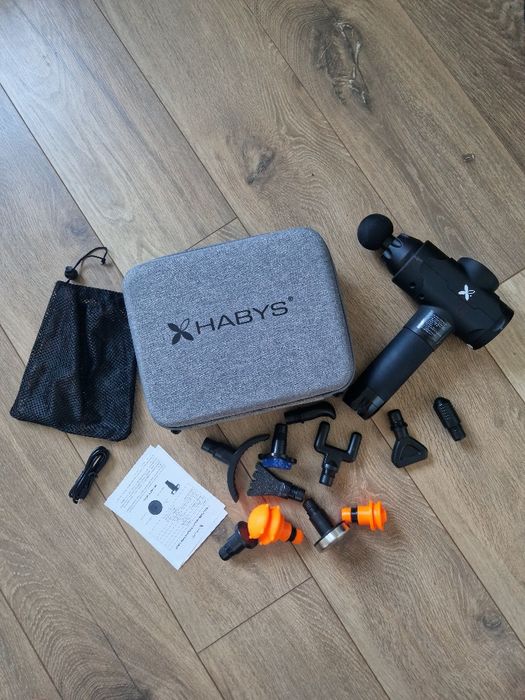 Pistolet do masażu HABYS gun PRO - jak nowy gwarancja, ekran LED