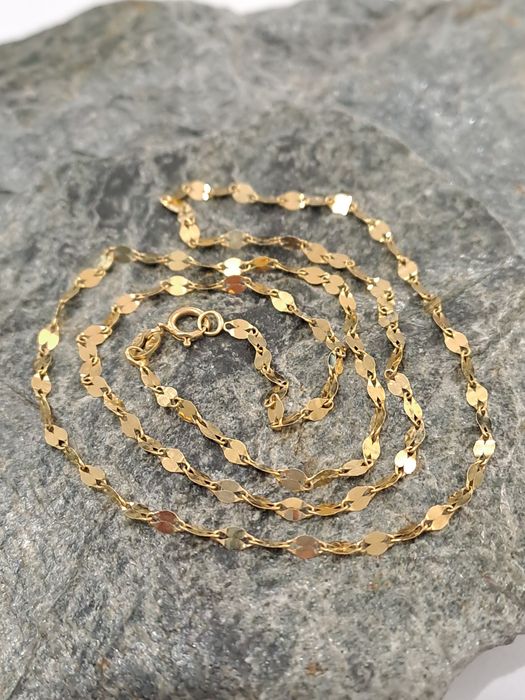 Piękny złoty łańcuszek Blaszki Pr.585 Nowy 45 cm