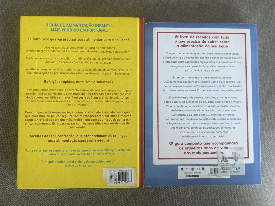 2 Livros receitas a partir dos 4 meses