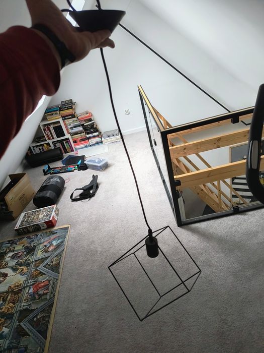 Lampa czarna / LOFTOWA / Szescian