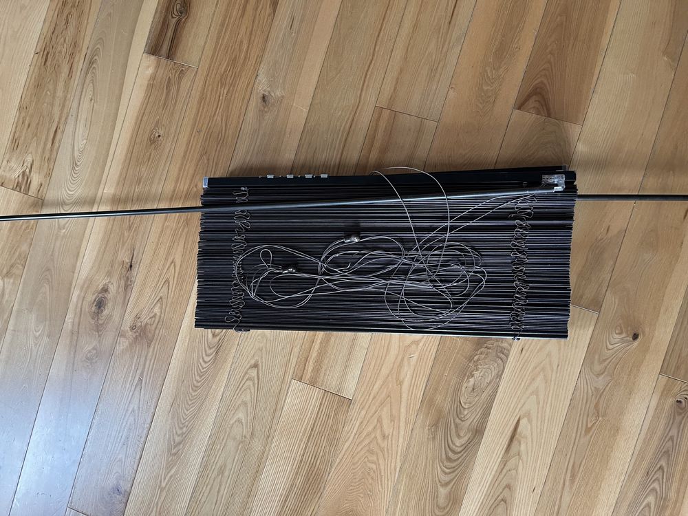 Żaluzje drewniane drzwi balkonowe 196 x 74 cm