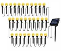 Lampki Solarne Ogrodowe Kulki Wbijane LED Girlanda
