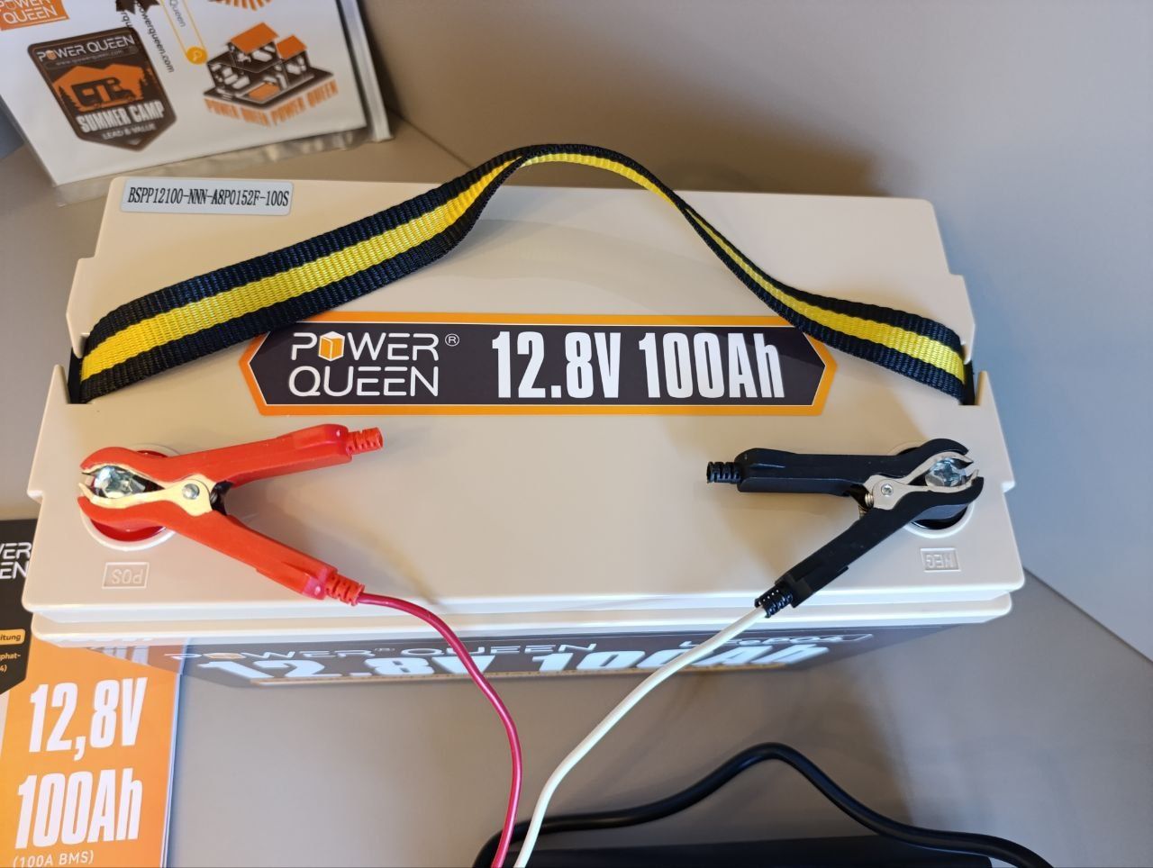 Комплект Power Queen LiFePO4 12.8V 100Ah,зарядка 14,6V 20A для LiFePО4