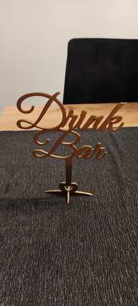 Sprzedam drewniany napis Drink Bar na wesele imprezę