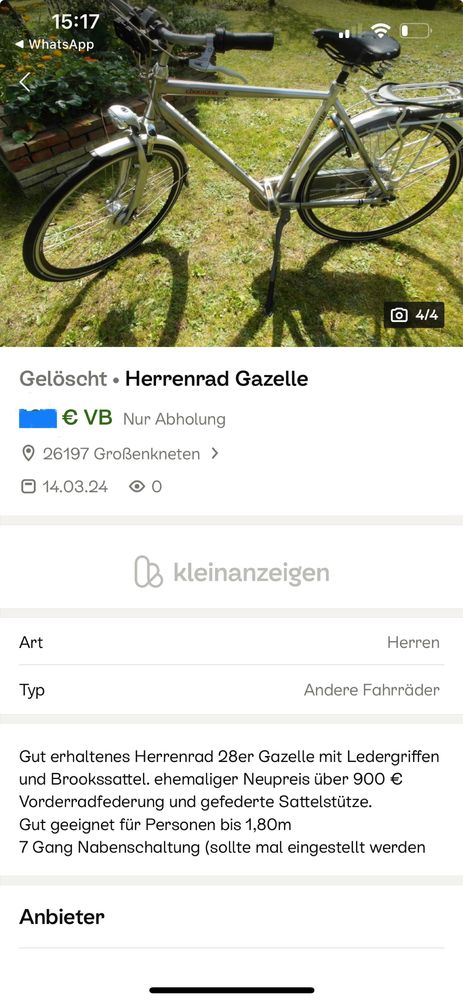 Rower gazelle chamonix / holenderka z Niemiec