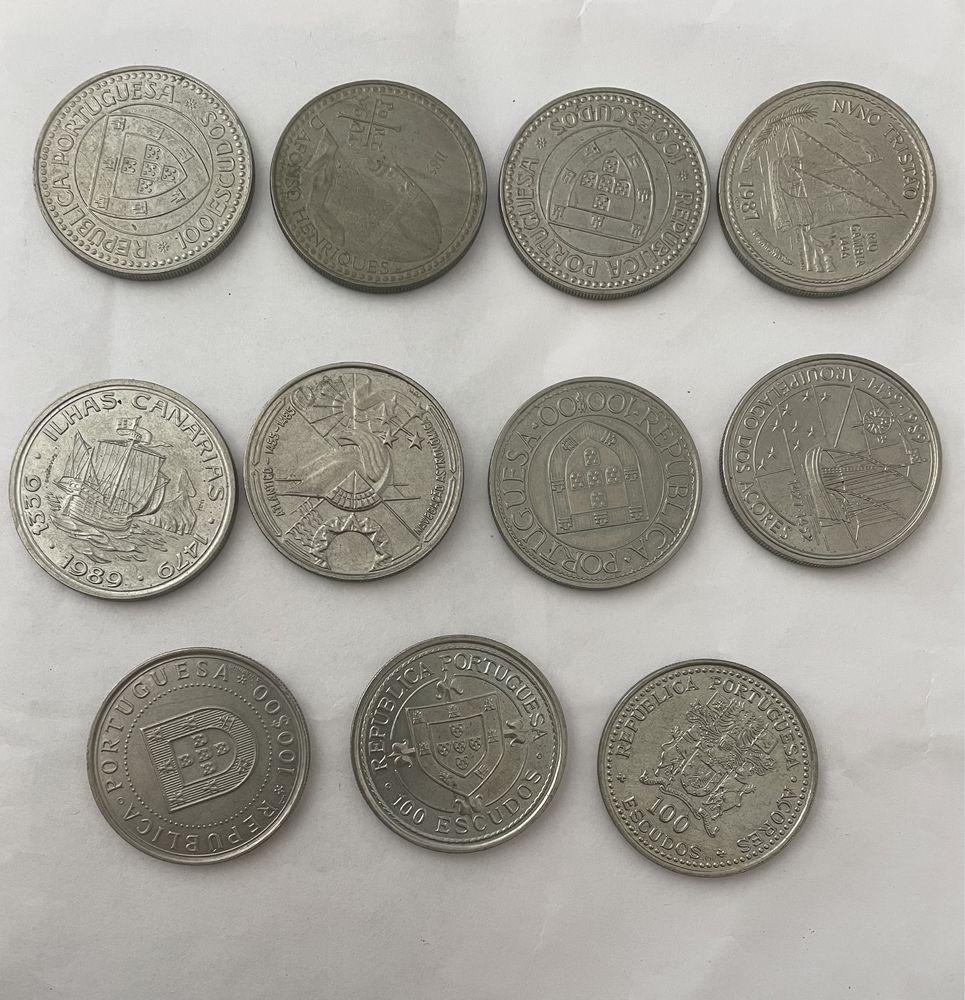 Várias moeda de 100 escudos