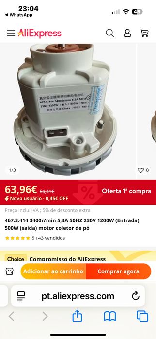 Motor universal de aspirador