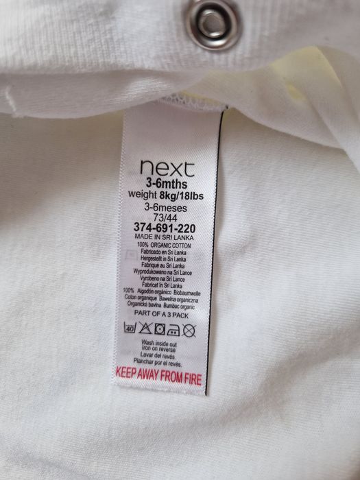 Чоловічок Некст Next боді ромпер сліп бодік 3-6 м