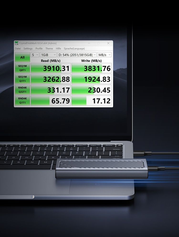 Ugreen obudowa dysku 40 Gbps M2 SSD, NVMe, USB C 4.0 thunderbolt