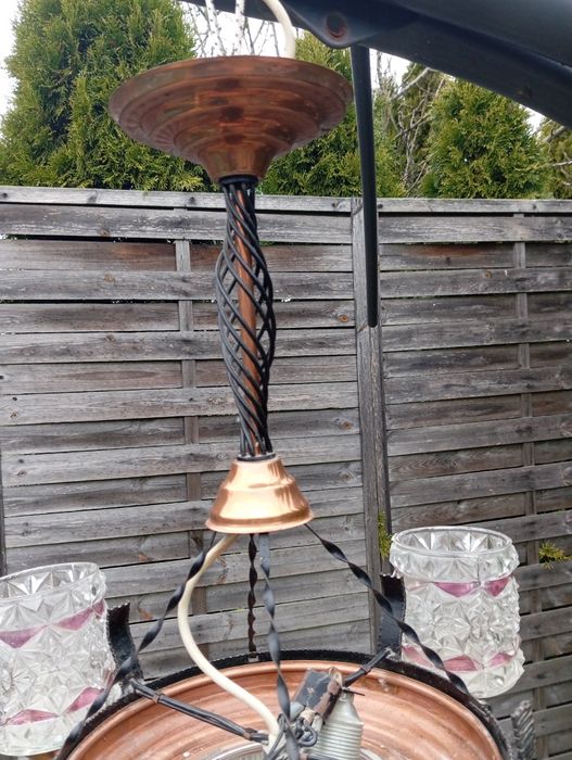 Żyrandol + kinkiet PRL