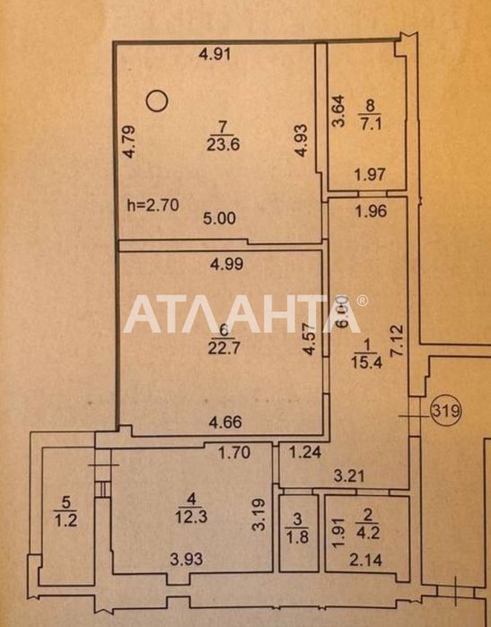 Продаж трикімнатної квартири з панорамним виглядом на озеро