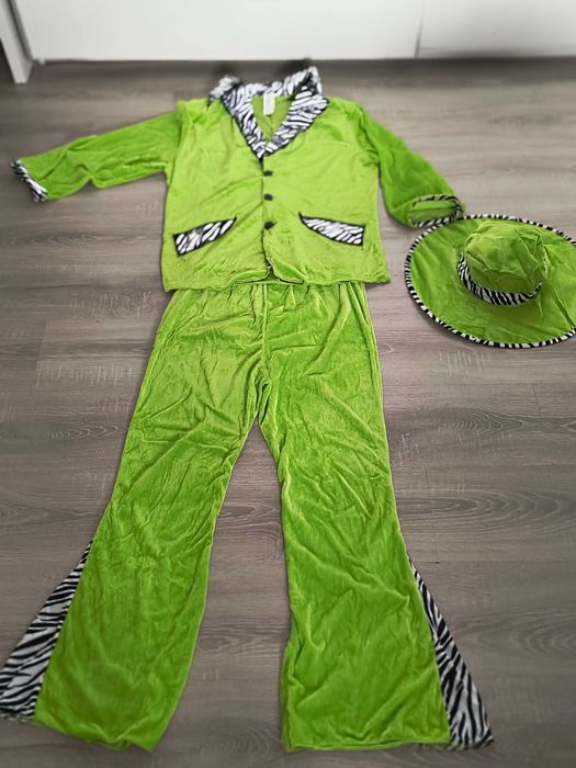 Kostium Sutenera / Zielony Alfons Morph  Lata 70. / Halloween