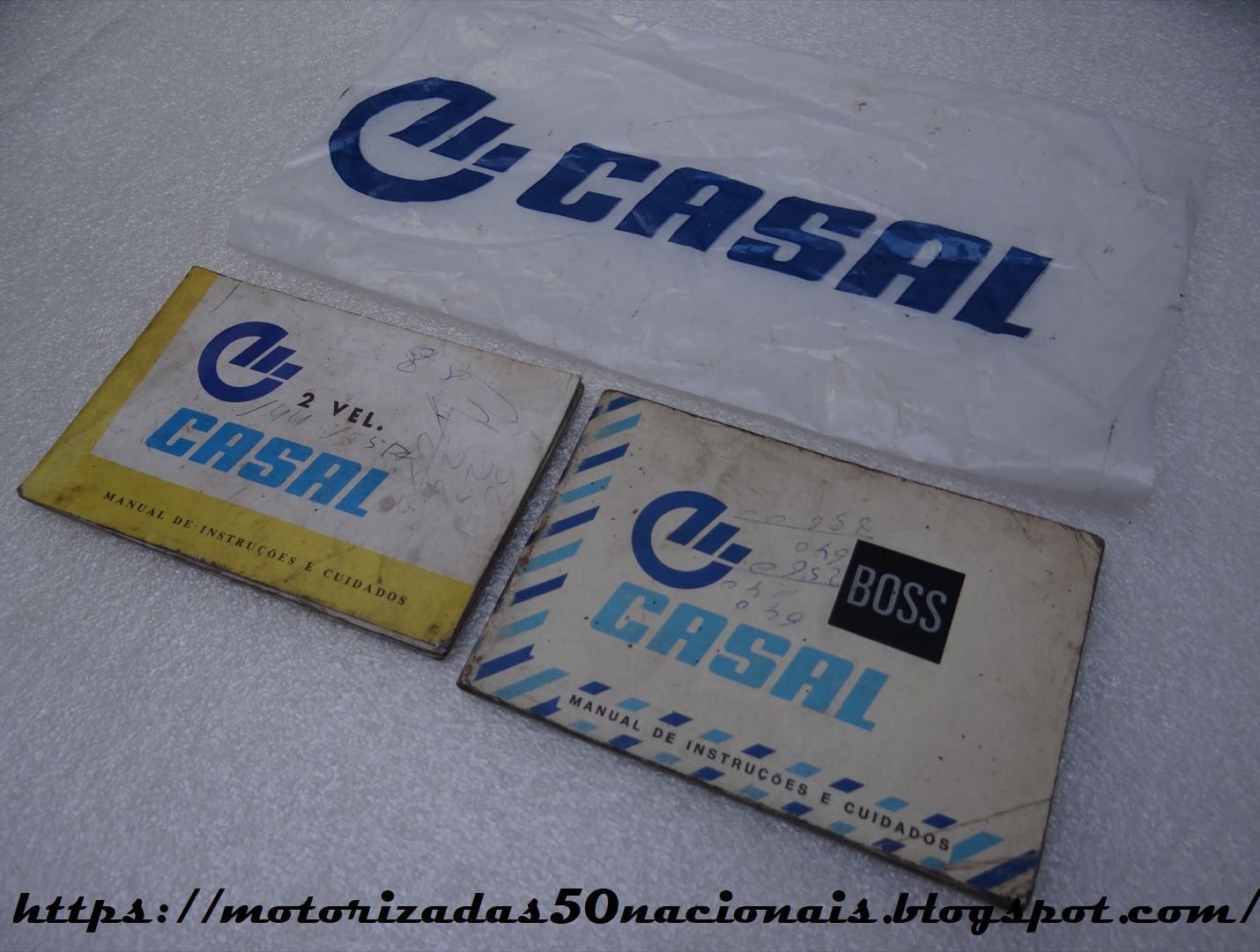 Manuais de Instruções e Cuidados p/ Motores Casal de 2v e Casal Boss