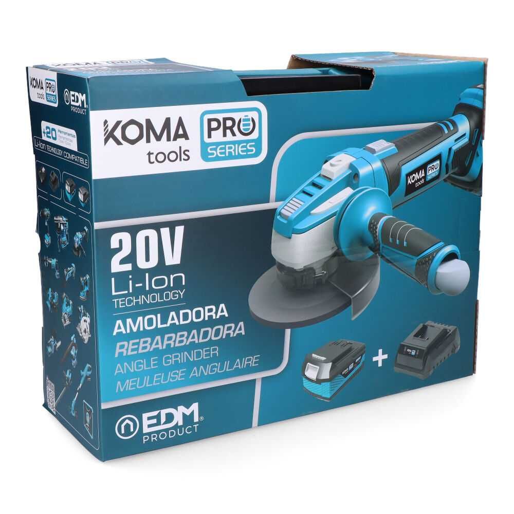 Kit Mala Rebarbadora 20V com 1 Bateria 4,0A e Carregador KOMA TOOLS