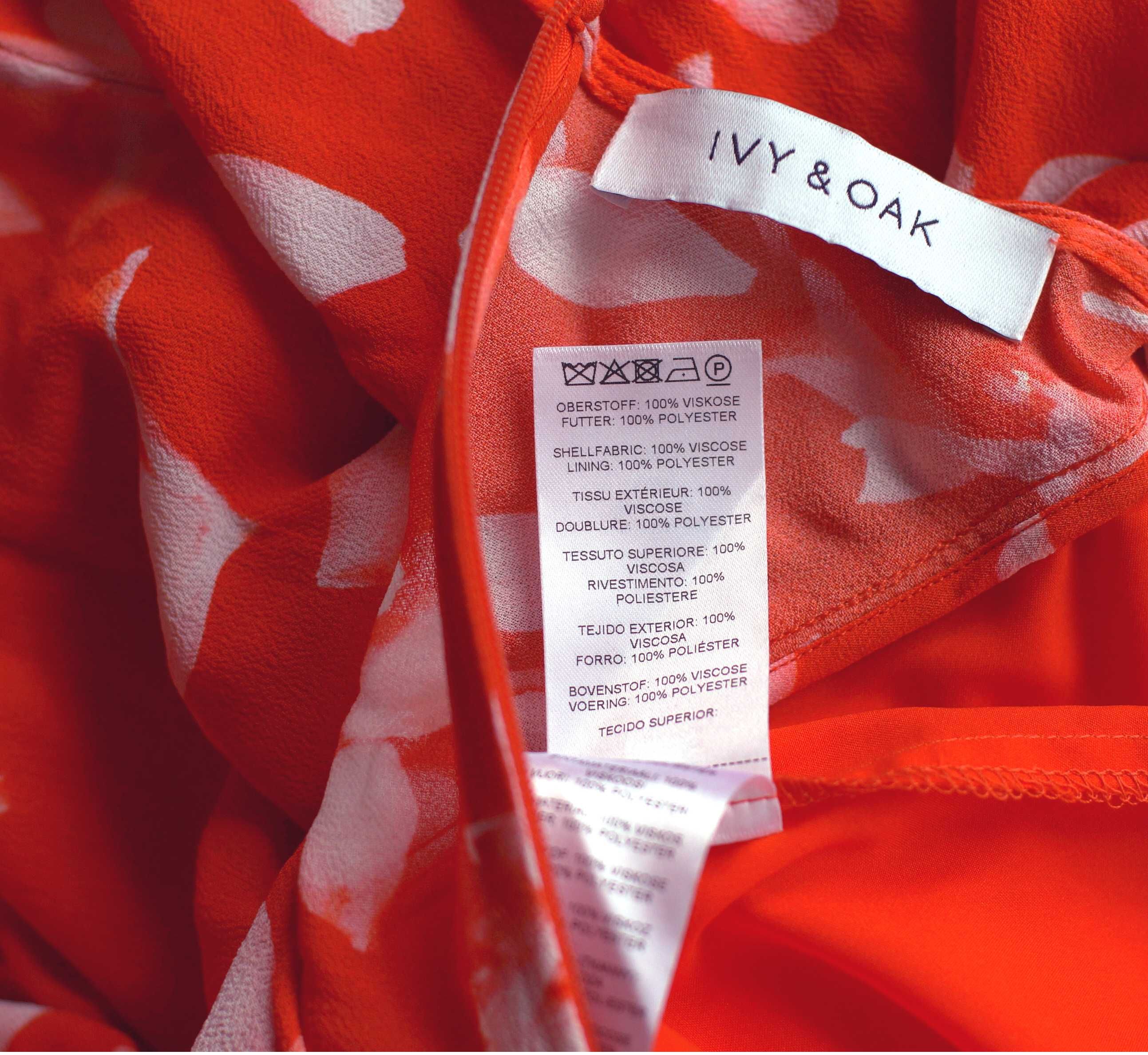sukienka IVY & OAK 42 w kwiaty długość maxi z długimi rękawami