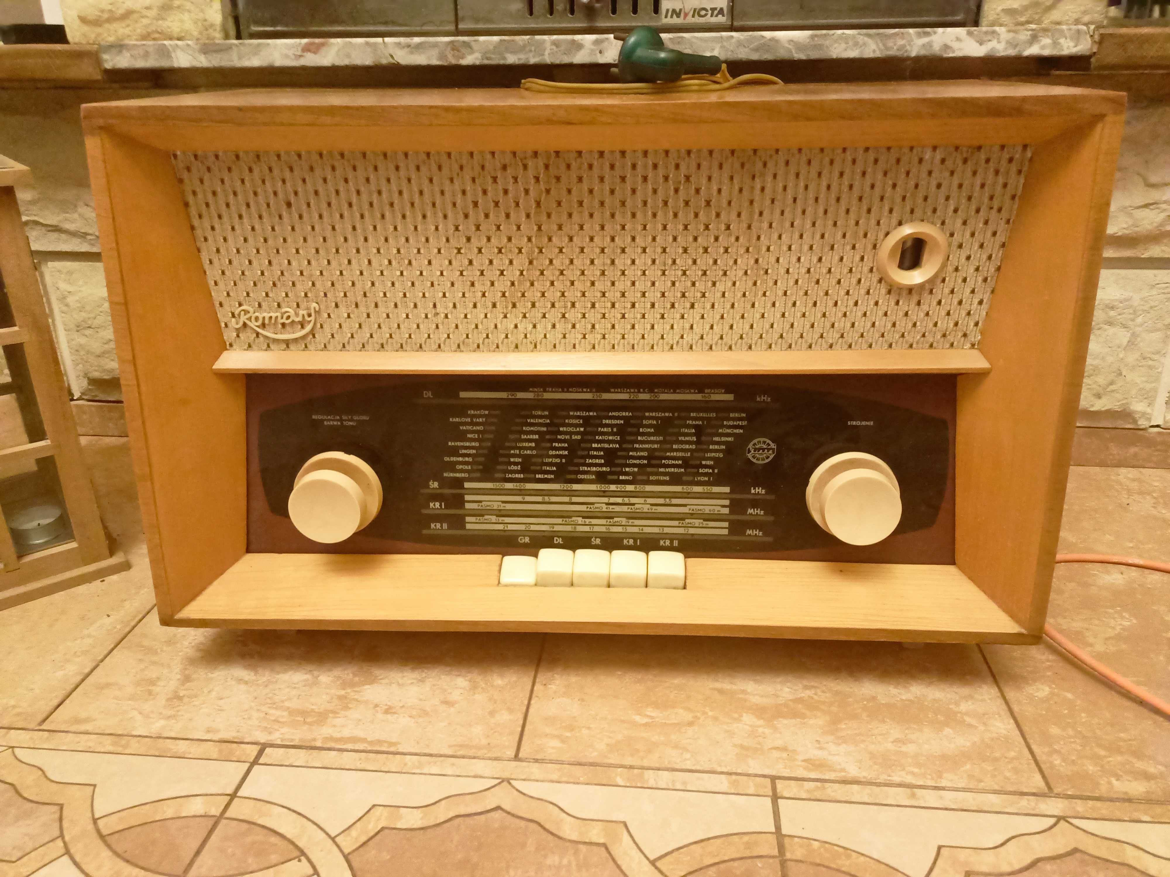 Polskie radio Romans sprawne vintage PRL