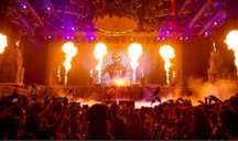 Wyrzutnie ognia 3m DJ wesele scena DMX