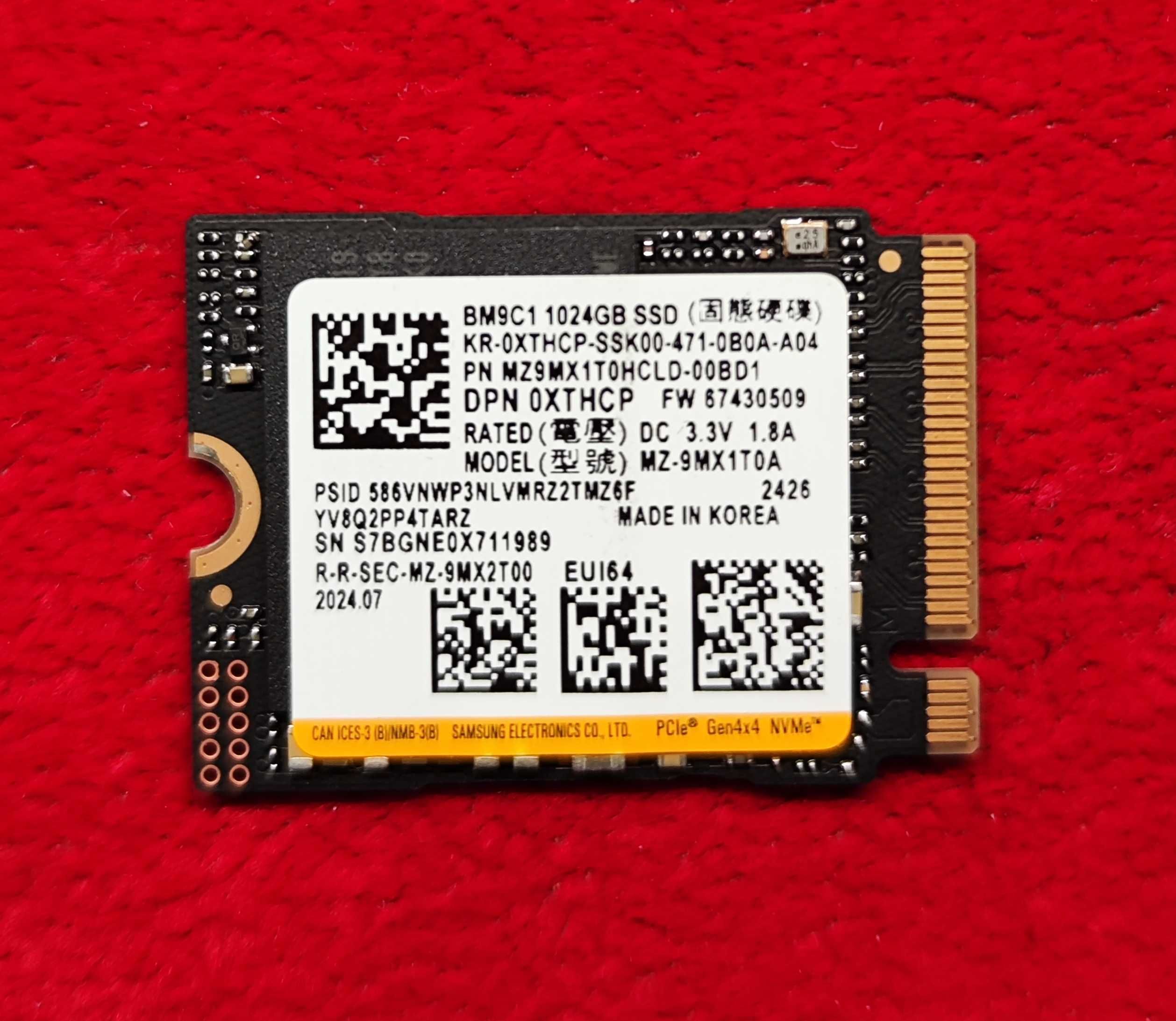 SSD Samsung 1TB M.2 NVMe Gen4 2230 MZ9MX1T0A