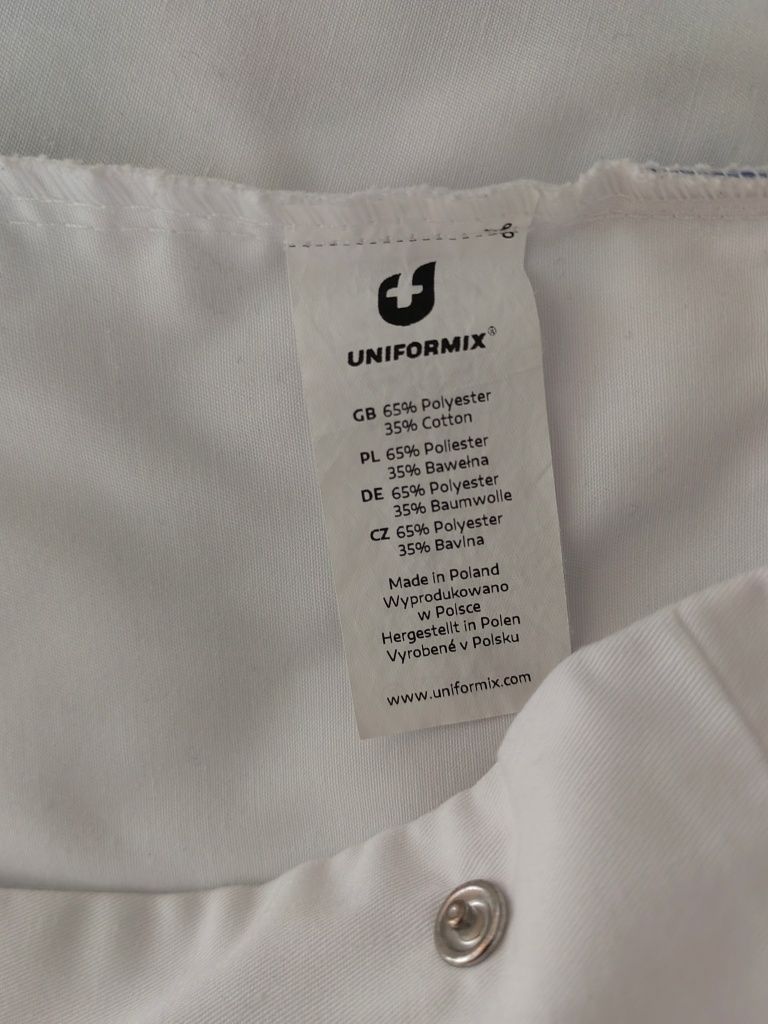 Żakiet medyczny biały rozpinany r. 36"Uniformix"nowy.