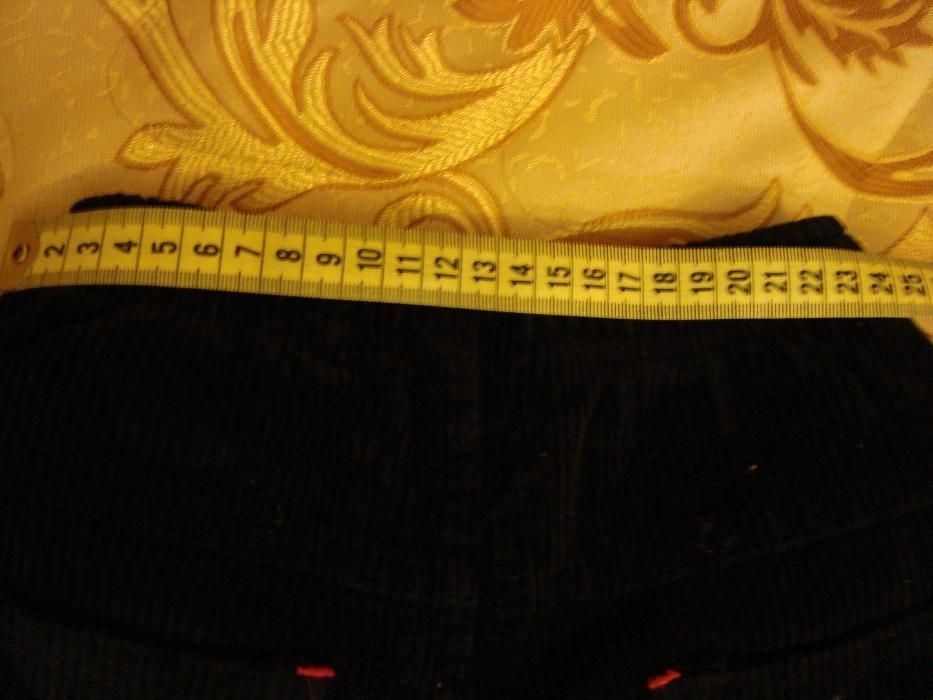 Зимние тёплые вельветовые штаны на флисе 92 см
