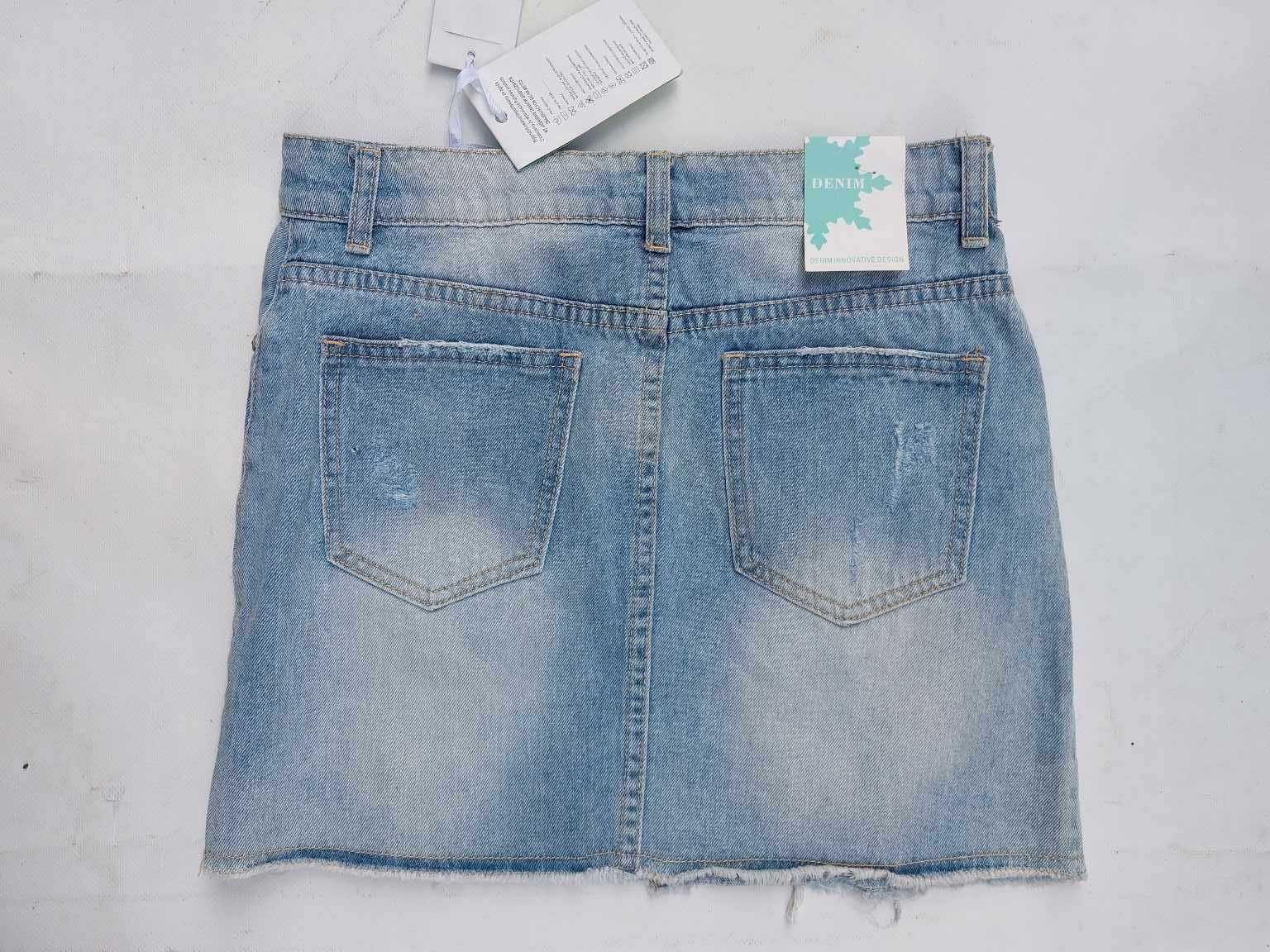 Spódniczka jeansowa (dżinsowa) z cekinami S