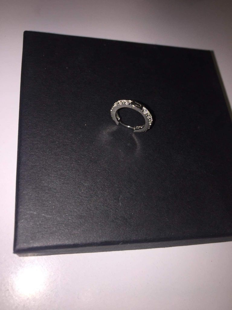 Kolczyki diamonds ring 15mm białe złoto