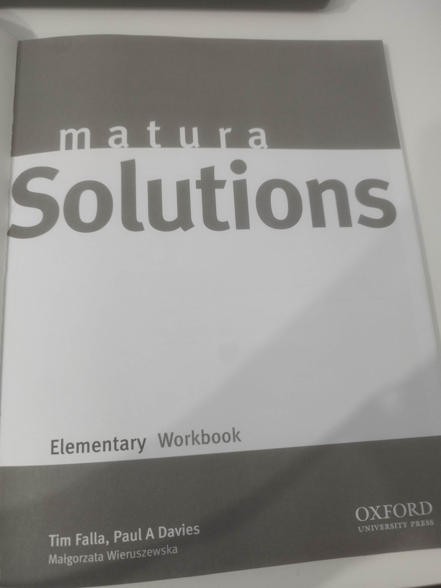 Książka matura solutions kurs przygotowujący do matury workbook