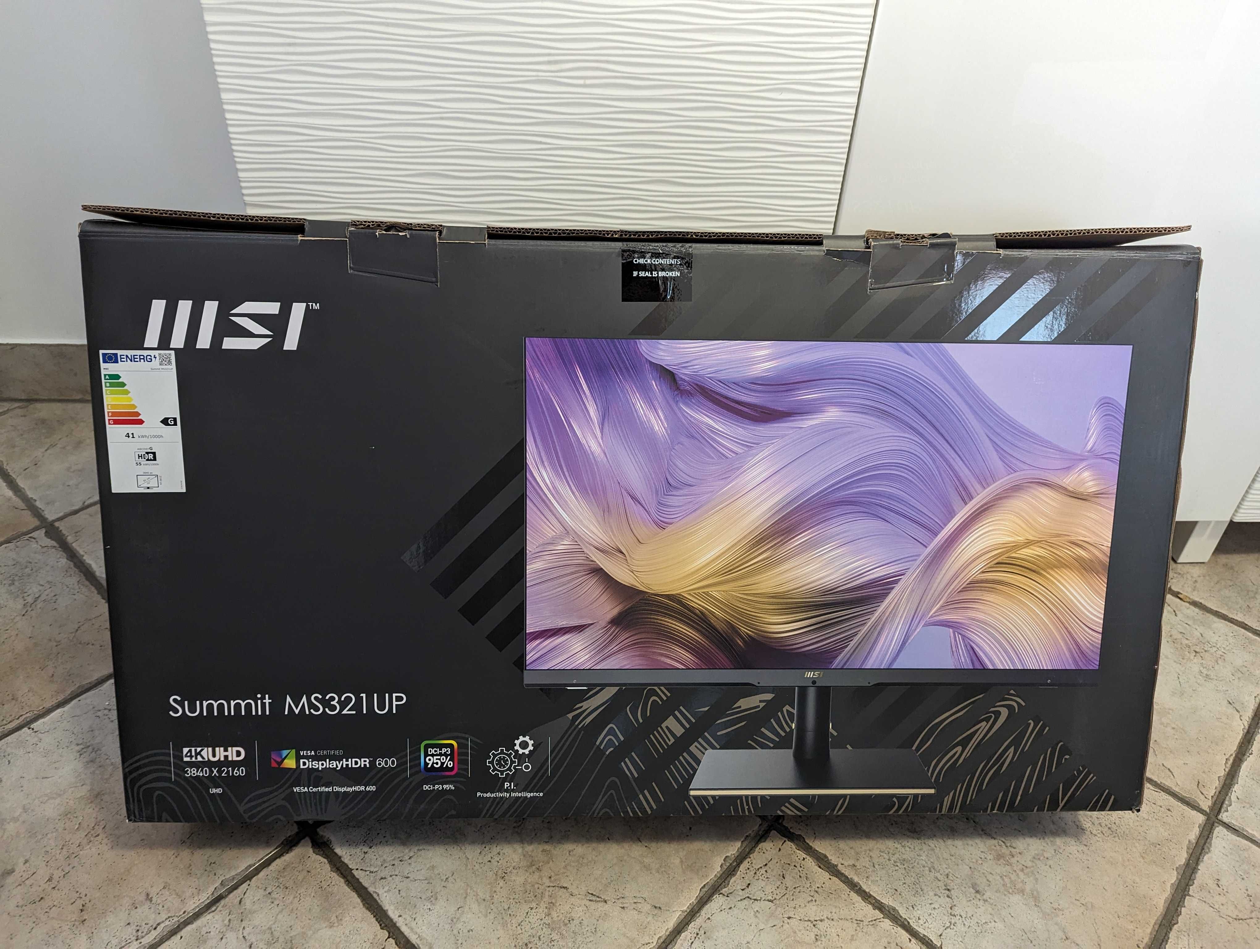 Monitor MSI 32" Summit MS321UP IPS 4K 60 Hz USB-C