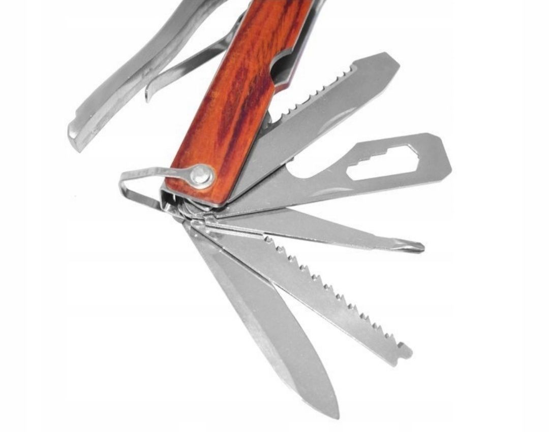 Multitool MŁOTEK scyzoryk kombinerki klucz toporek śrubokręty nóż 9w1