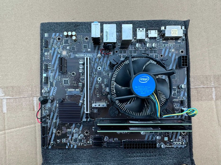 Płyta główna MSI H410M-A PRO + Intel i3-10100F + RAM G.Skill 16GB DDR4