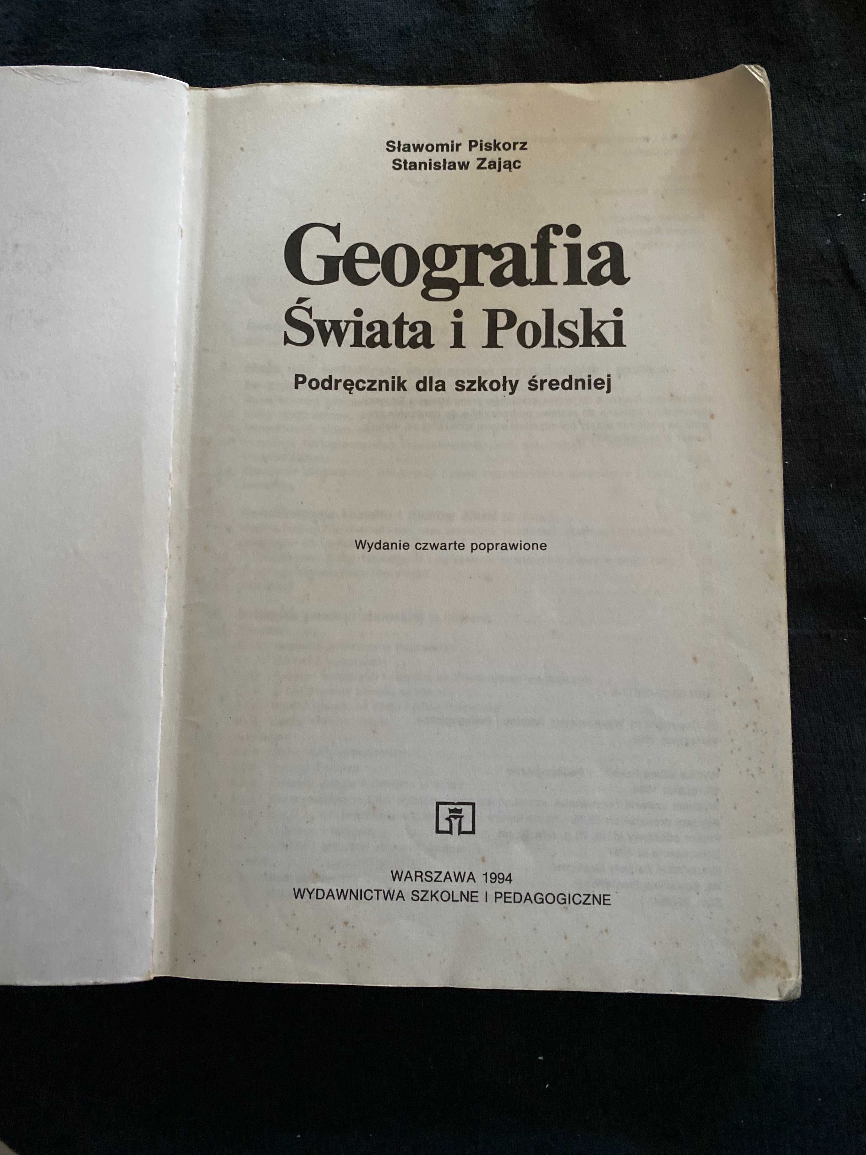 Geografia swiata i Polski dla szkoly sredniej S.Piskorz i S.Zajac