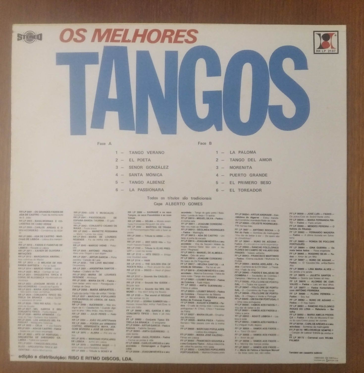 Disco de vinil "Os Melhores Tangos"