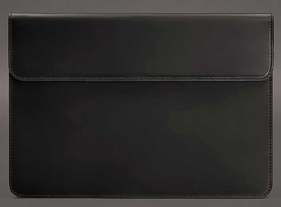 Кожаный ЧЕХОЛ черный  на магнитах MACBOOK AIR/PRO 13''