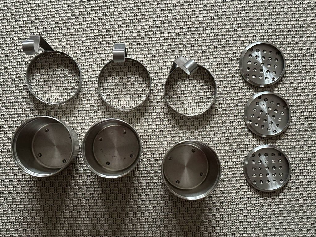 IKEA KUNGSFORS Pojemniki zestaw stal nierdz
