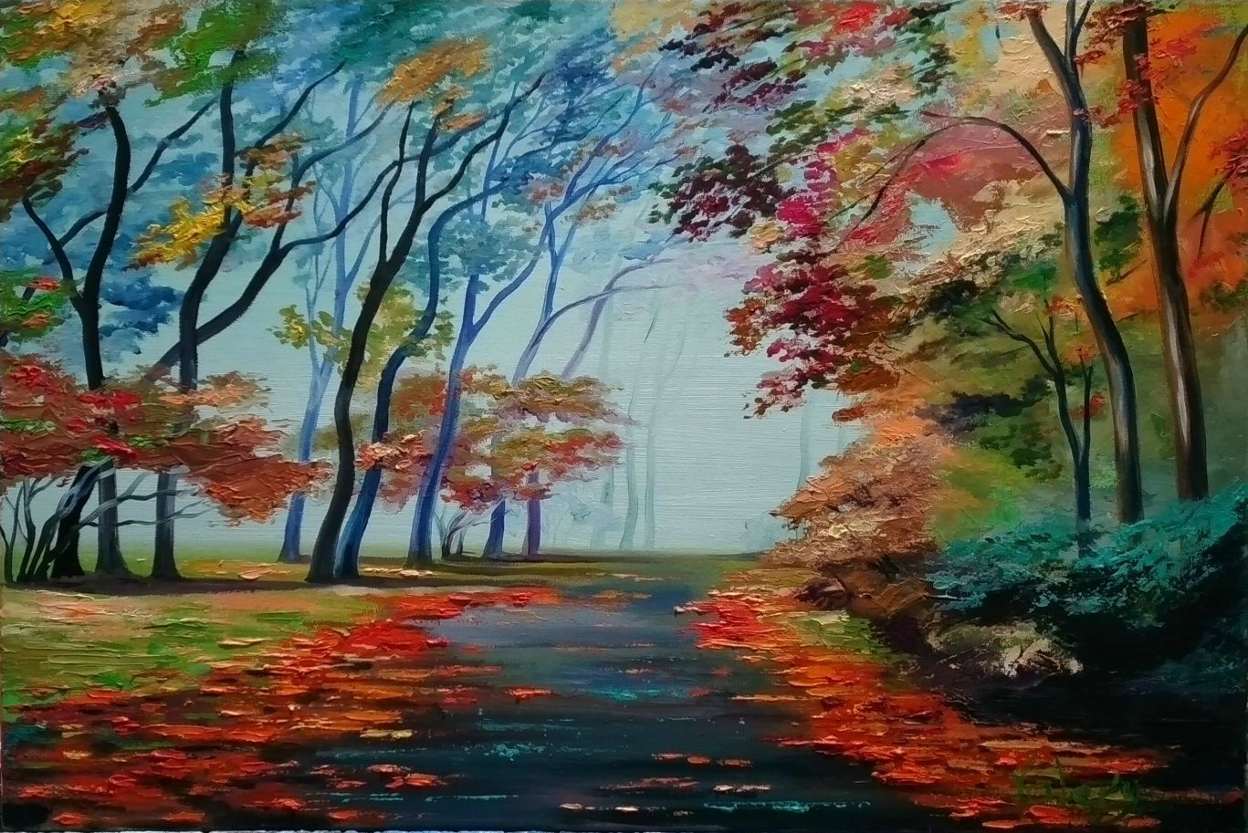 Картина олія на полотні "Осінь"