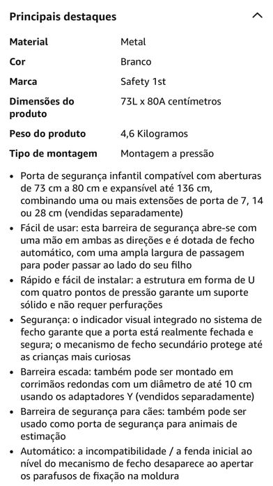 Barreira segurança para crianças/animais Safety 1st