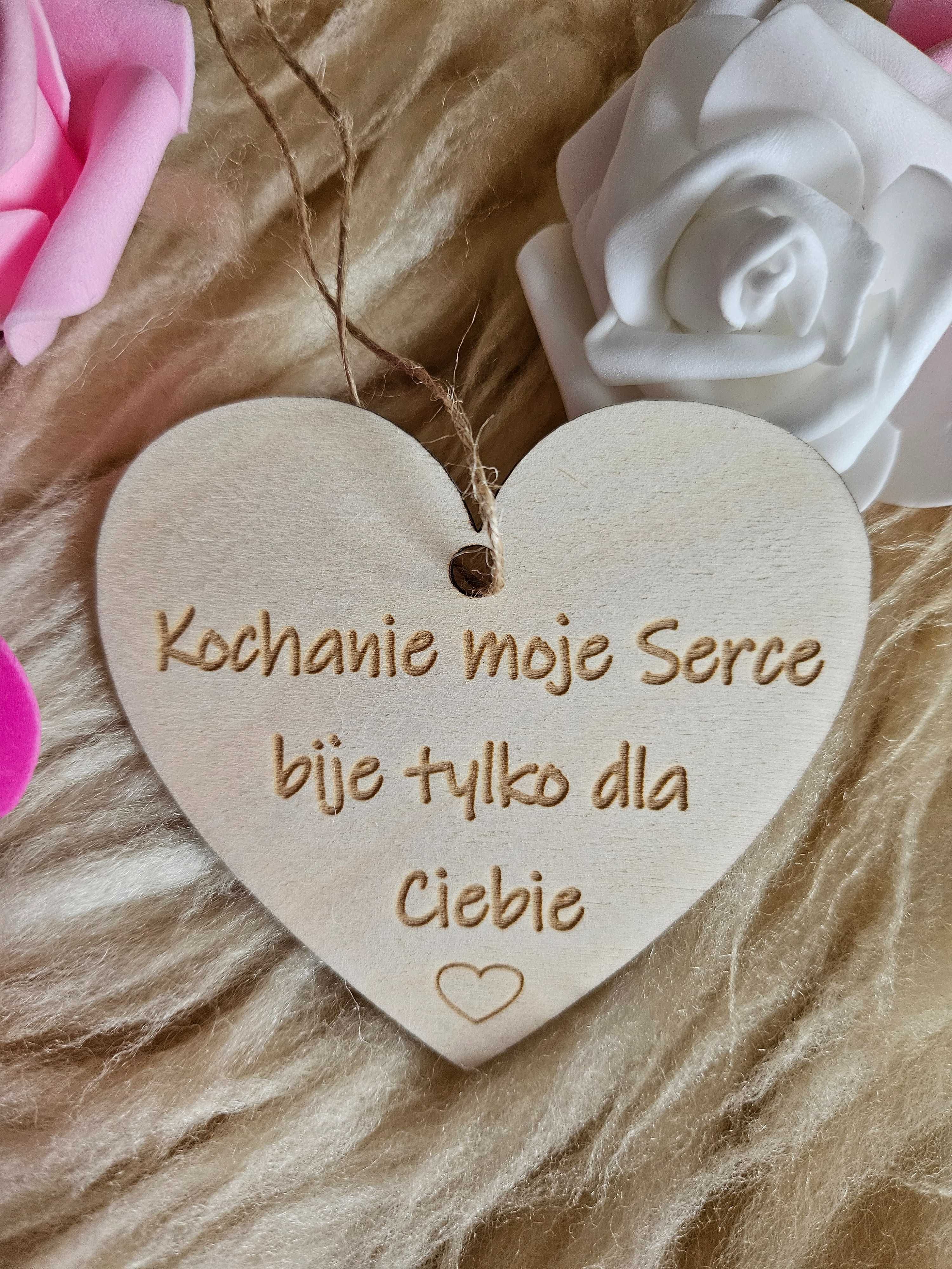Zawieszka do auta serce z grawerem