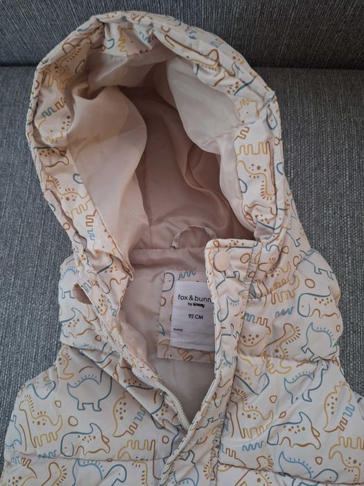 Bezrękawnik z kapturem dla chłopca niemowlęcy  92 nowy