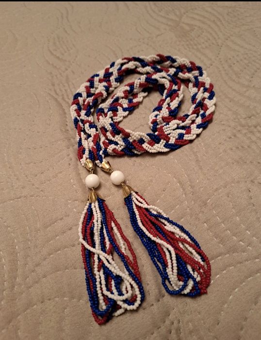 Sznur koralików naszyjnik koraliki rekodzielo biżuteria